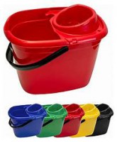 Red mop bucket complete